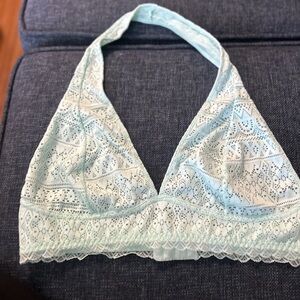 Xhilaration Sky Blue Lace Halter Bralette